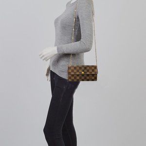 Louis Vuitton Damier Portefeuille Sara Long Wallet